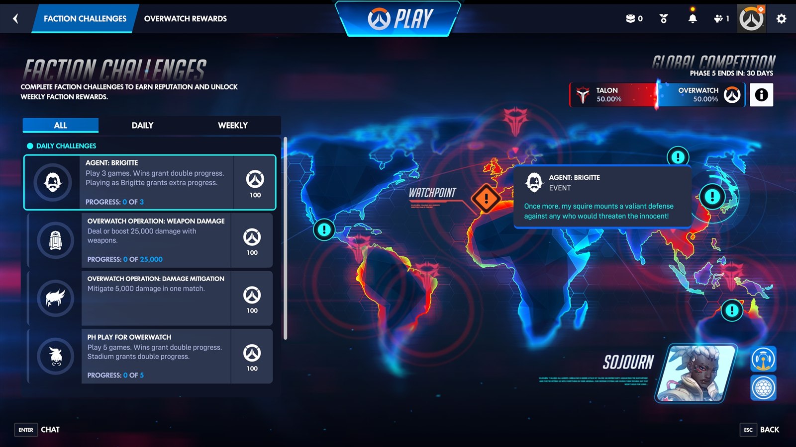 Official Conquest event artwork representing Overwatch and Talon.
