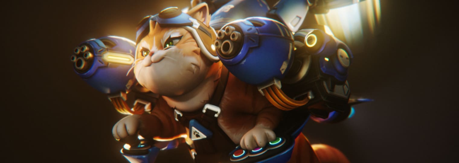 Fika flying in official Jetpack Cat artwork.