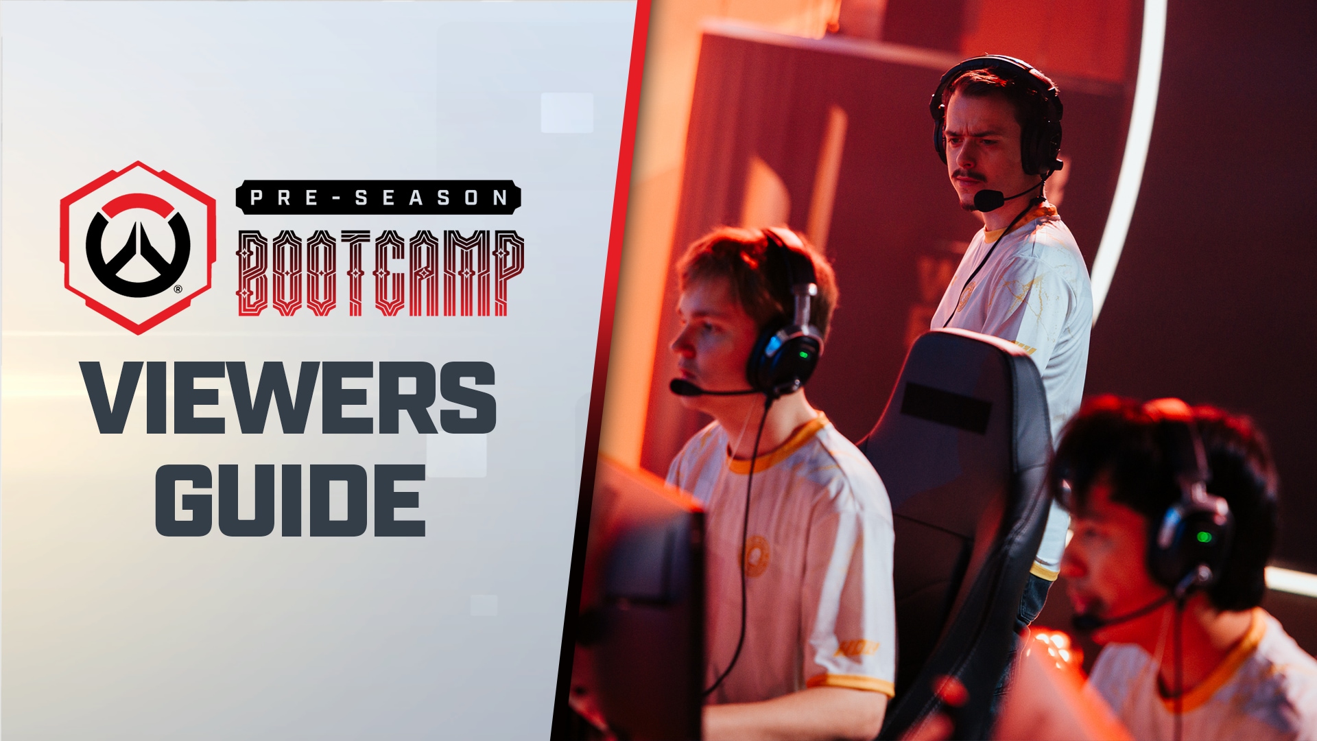 Official OWCS Pre-Season Bootcamp viewers guide artwork.