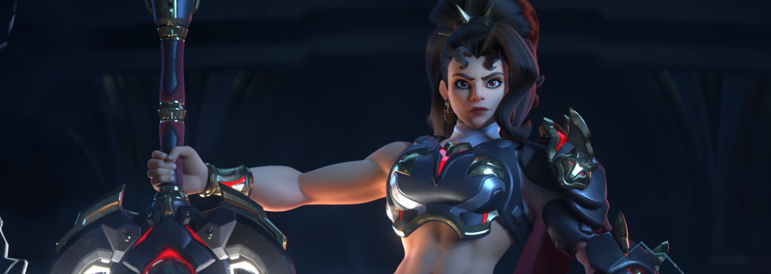 Official Overwatch artwork featuring heroes at Watchpoint Gibraltar.