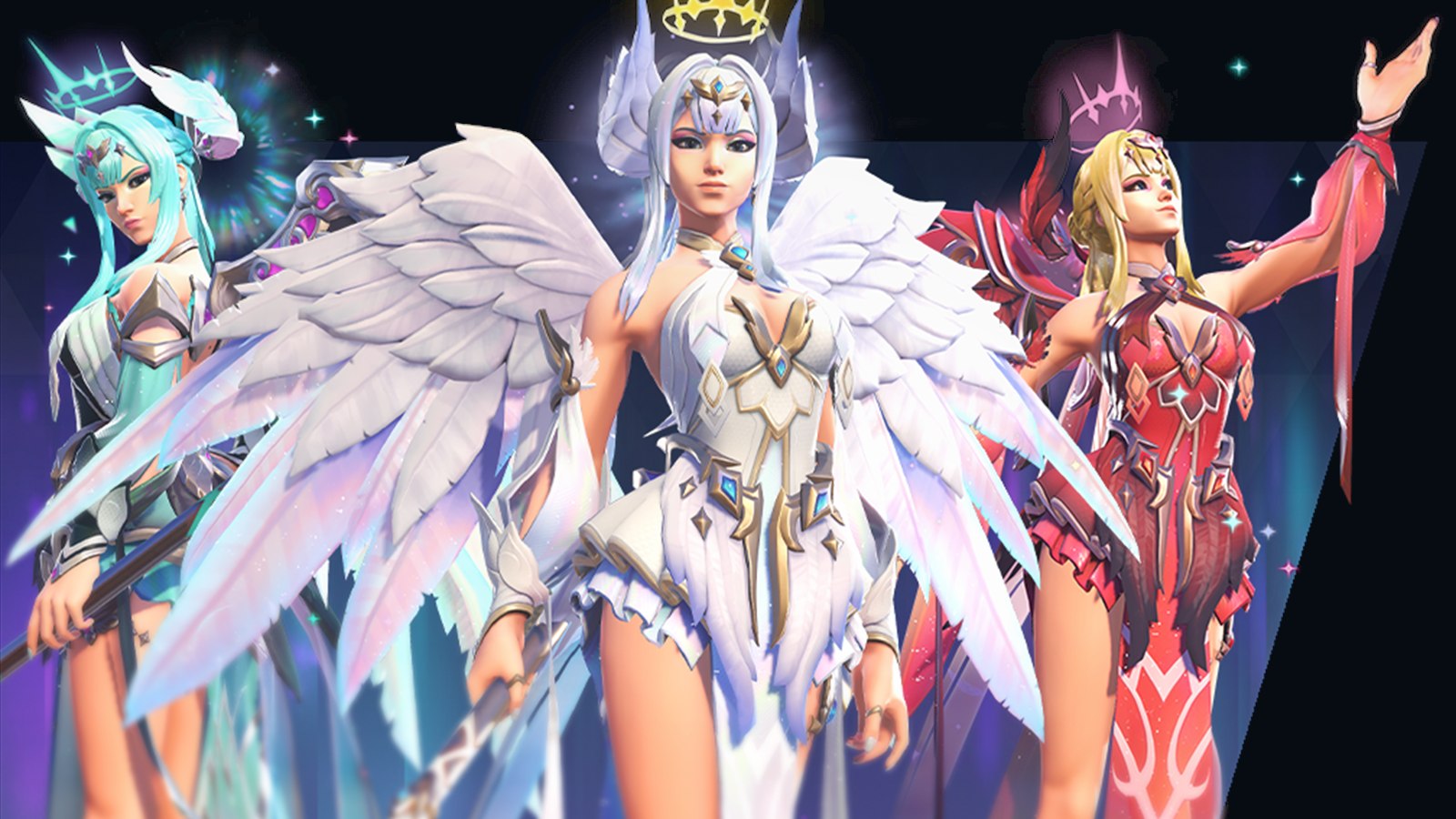 Official artwork for Mercy's Celestial Guardian Mythic skin.
