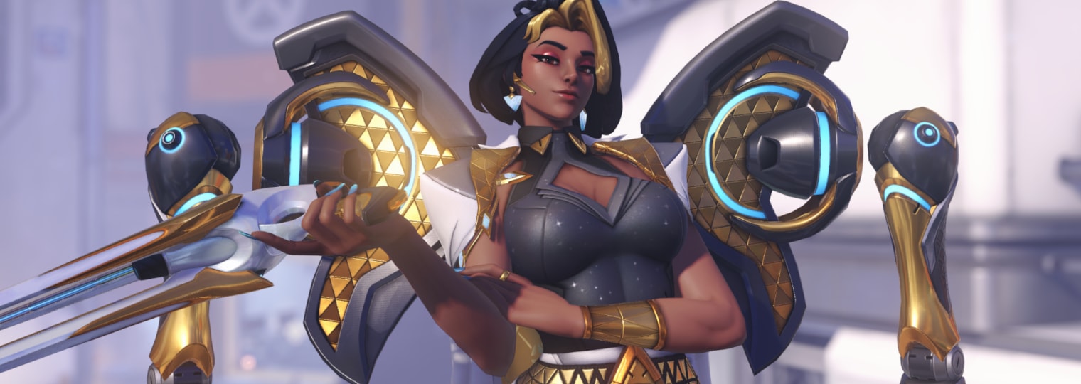 Domina in official artwork accompanying Blizzard's Season 1 hero statistics.