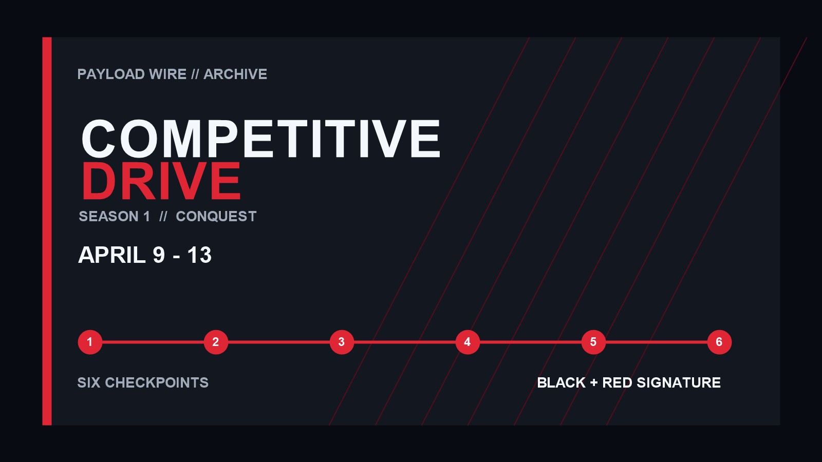 Official Season 1 midcycle artwork used for the final Competitive Drive.
