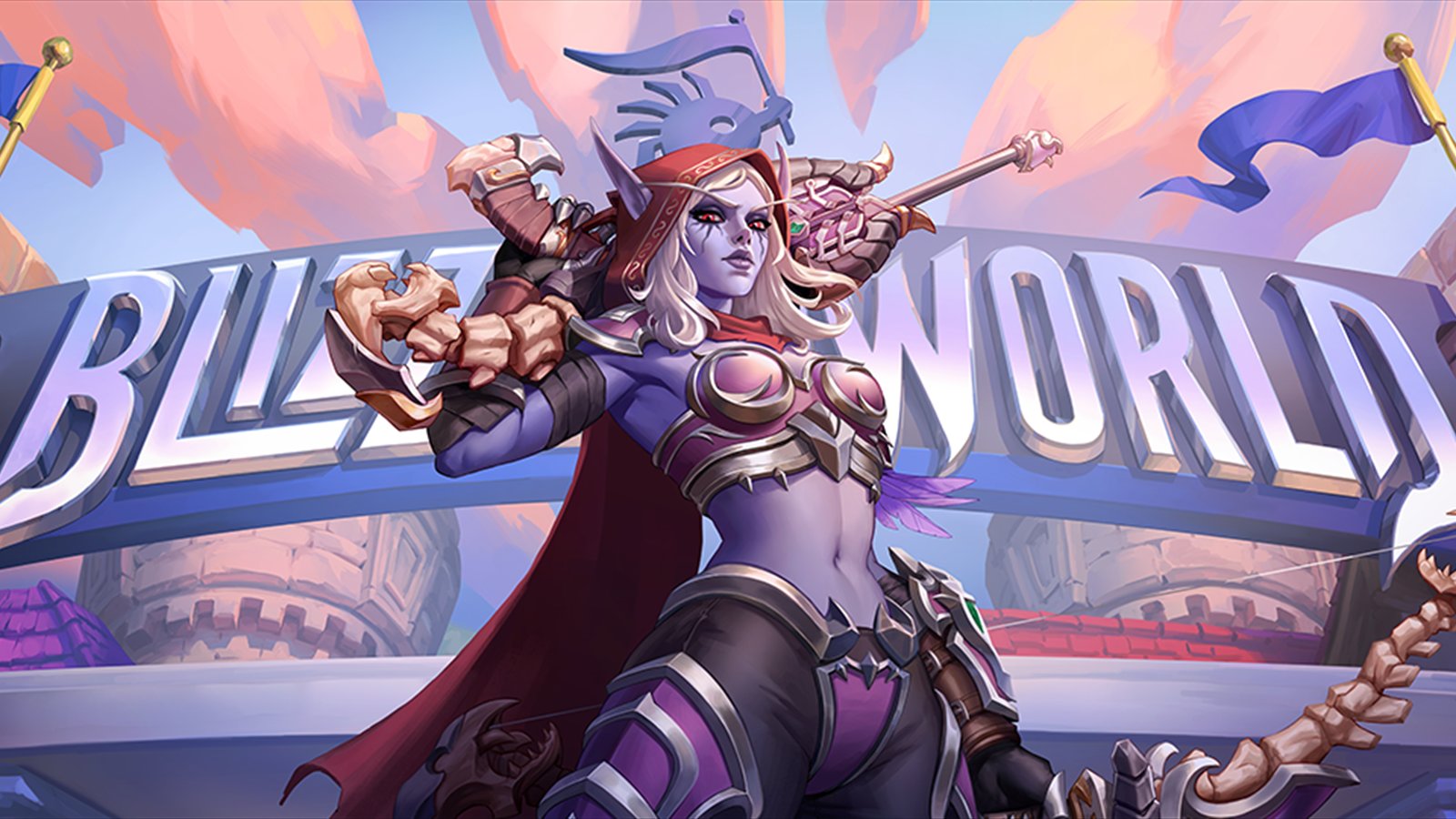 Official Overwatch artwork accompanying Overwatch 2 x World of Warcraft Collab.