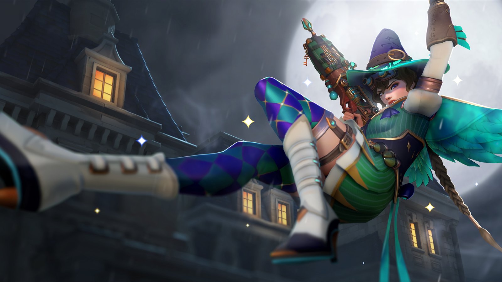 Official Overwatch artwork accompanying Mythic Spellbinder Widowmaker.