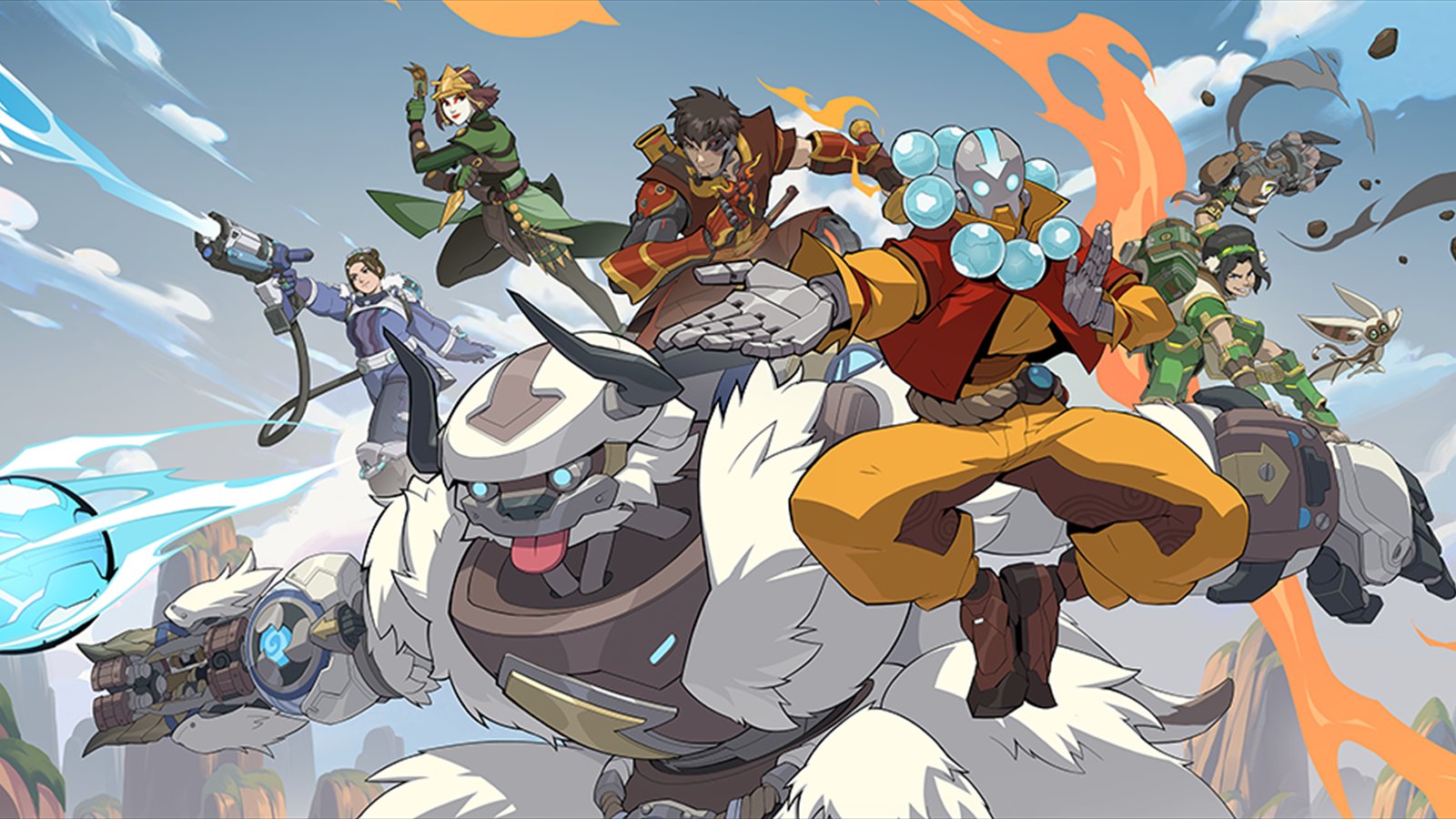 Official Overwatch artwork accompanying Overwatch 2 x Avatar: The Last Airbender Collab.