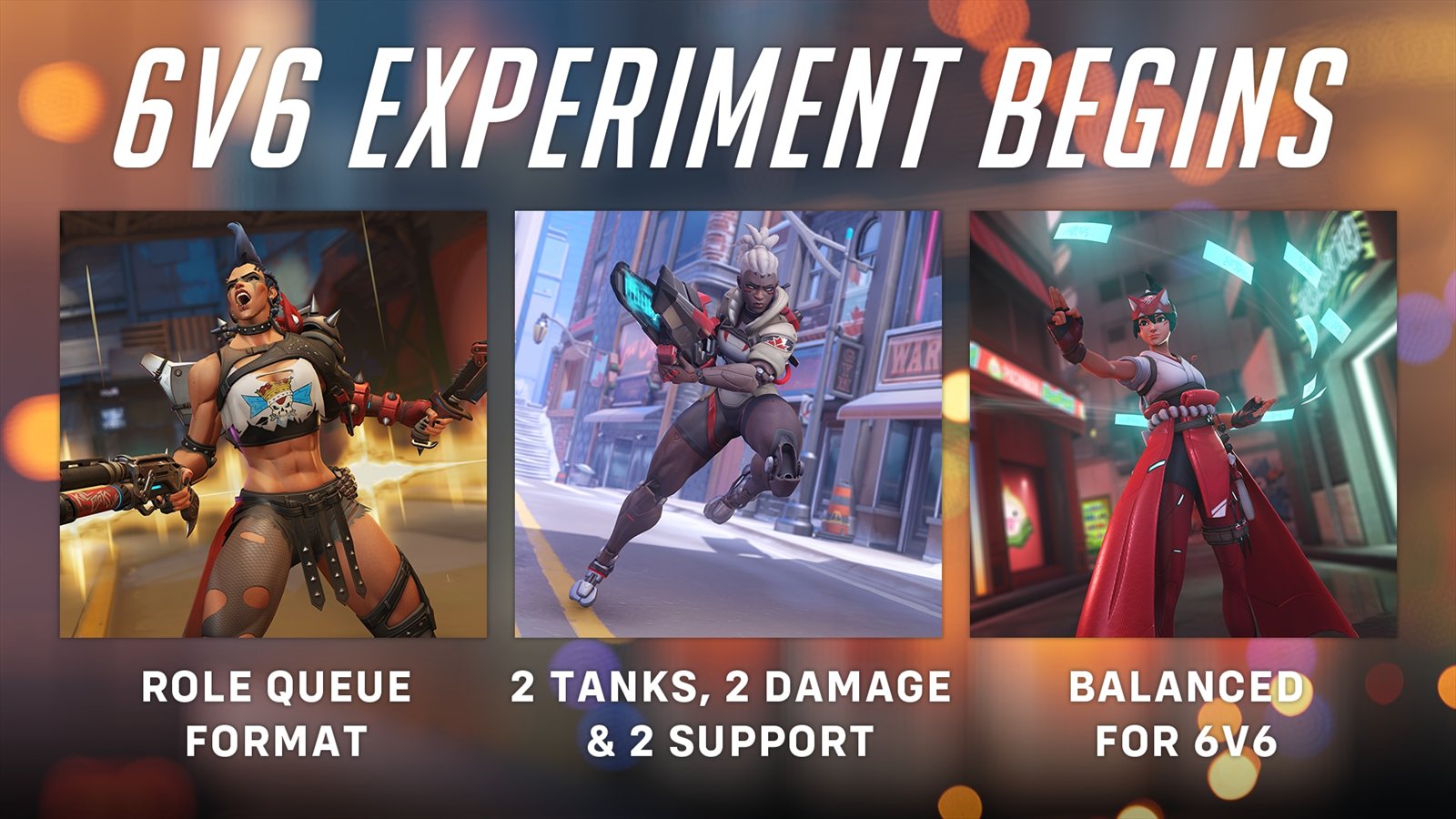 Official Overwatch artwork accompanying 6v6: More the Merrier!.