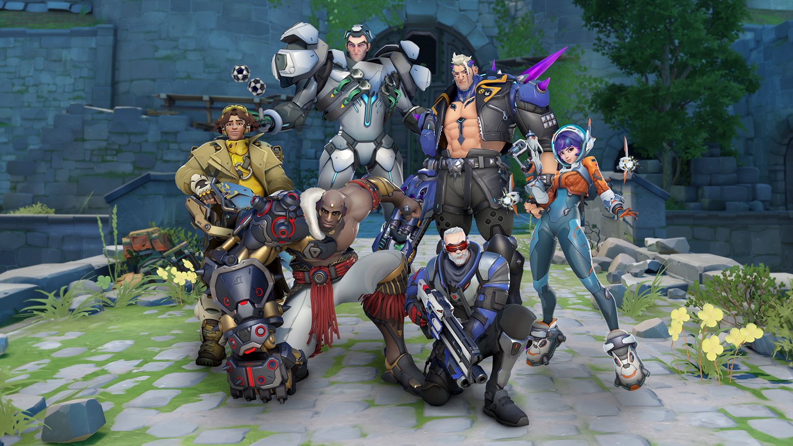 Official Overwatch artwork accompanying 6V6 MIN 1, MAX 3.