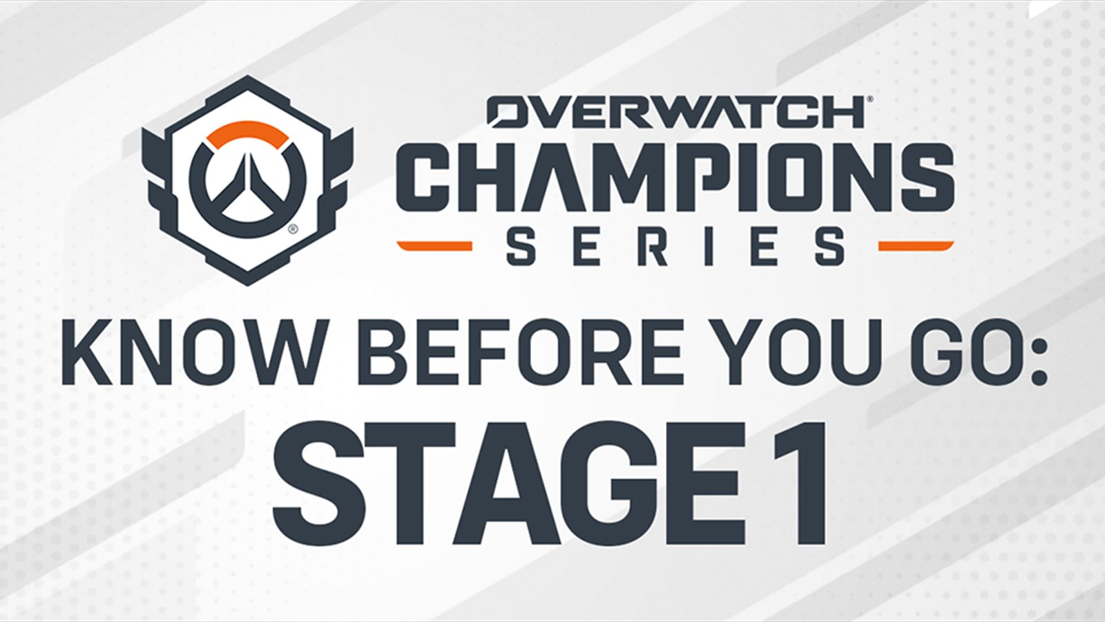 Official Overwatch artwork accompanying OWCS: Know Before You Go - Stage 1.