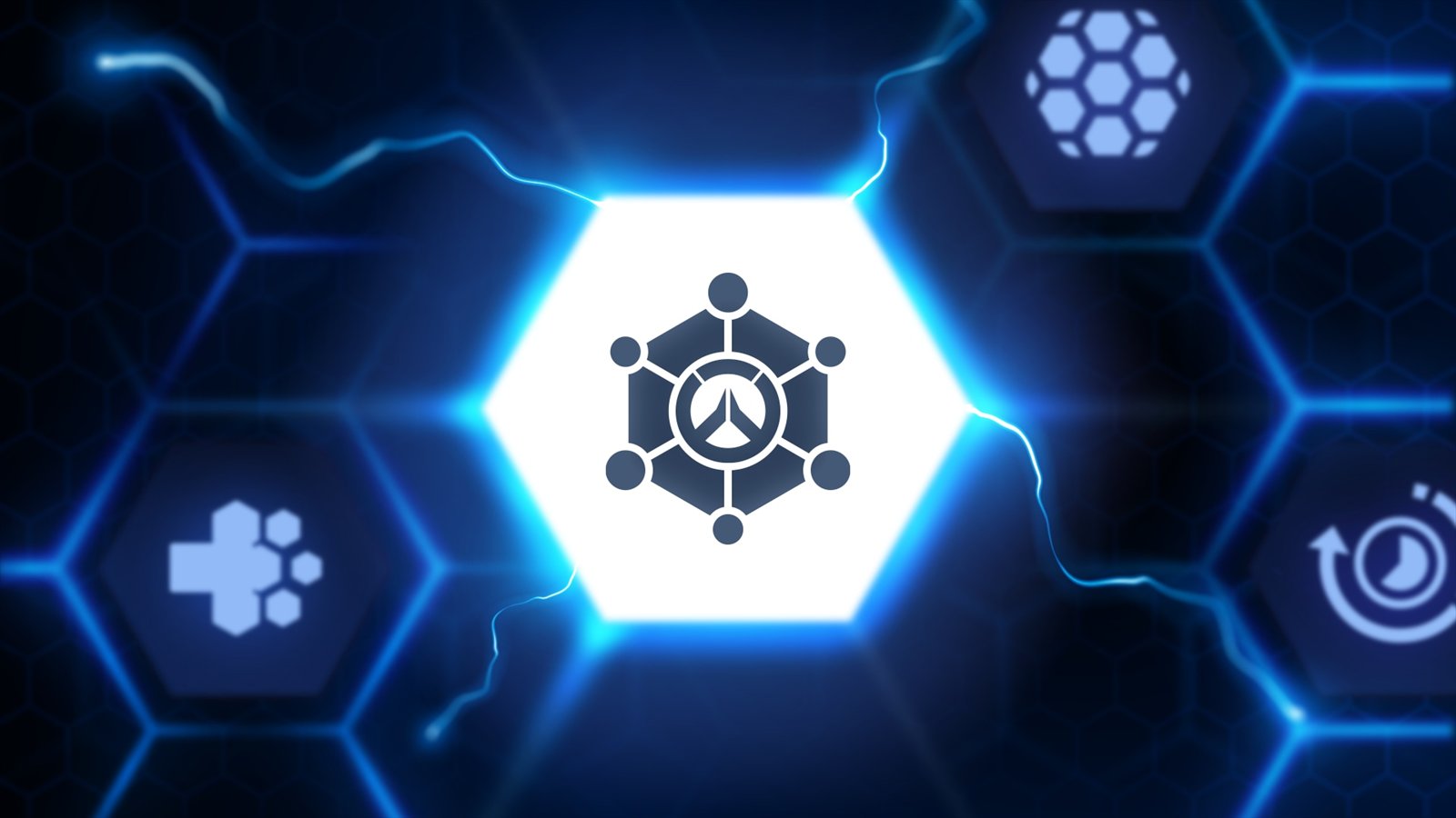 Official Overwatch artwork accompanying Upgrade. Adapt. Dominate... with Perks!.