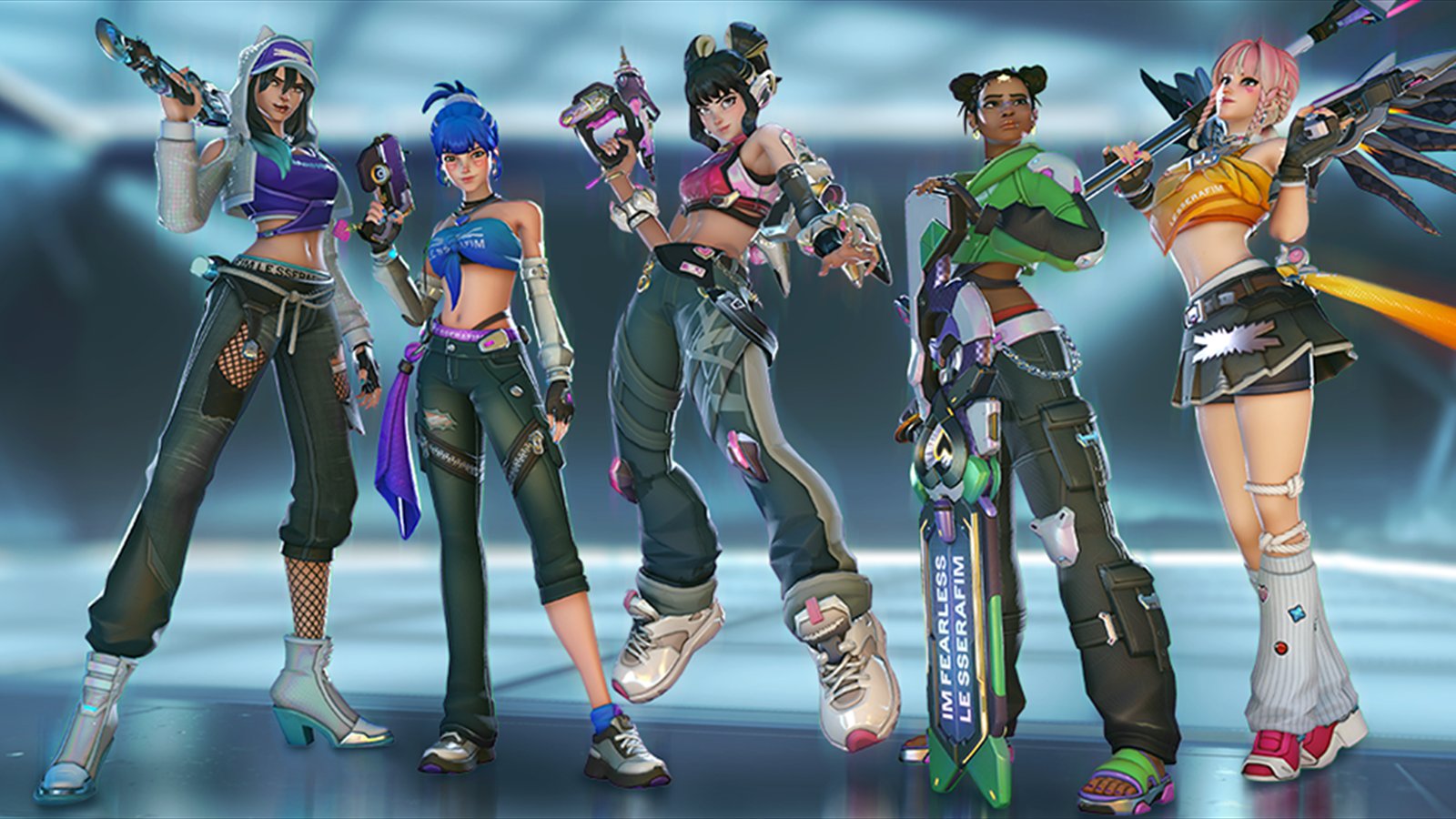 Official Overwatch artwork accompanying Season 15 Midseason: Collab, Crossbow, and Chaos.