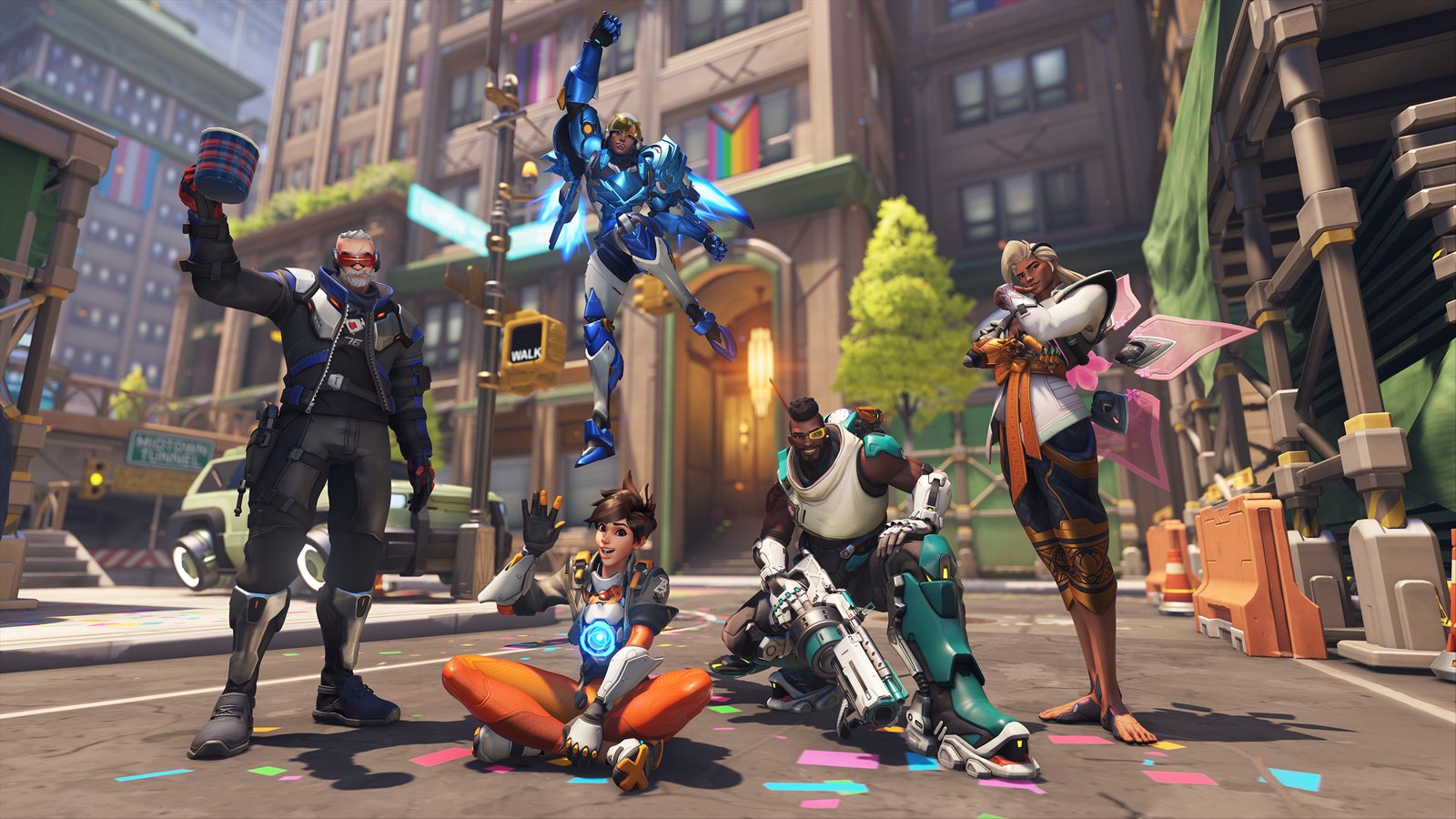 Official Overwatch artwork accompanying We Stand Together All Year Round.