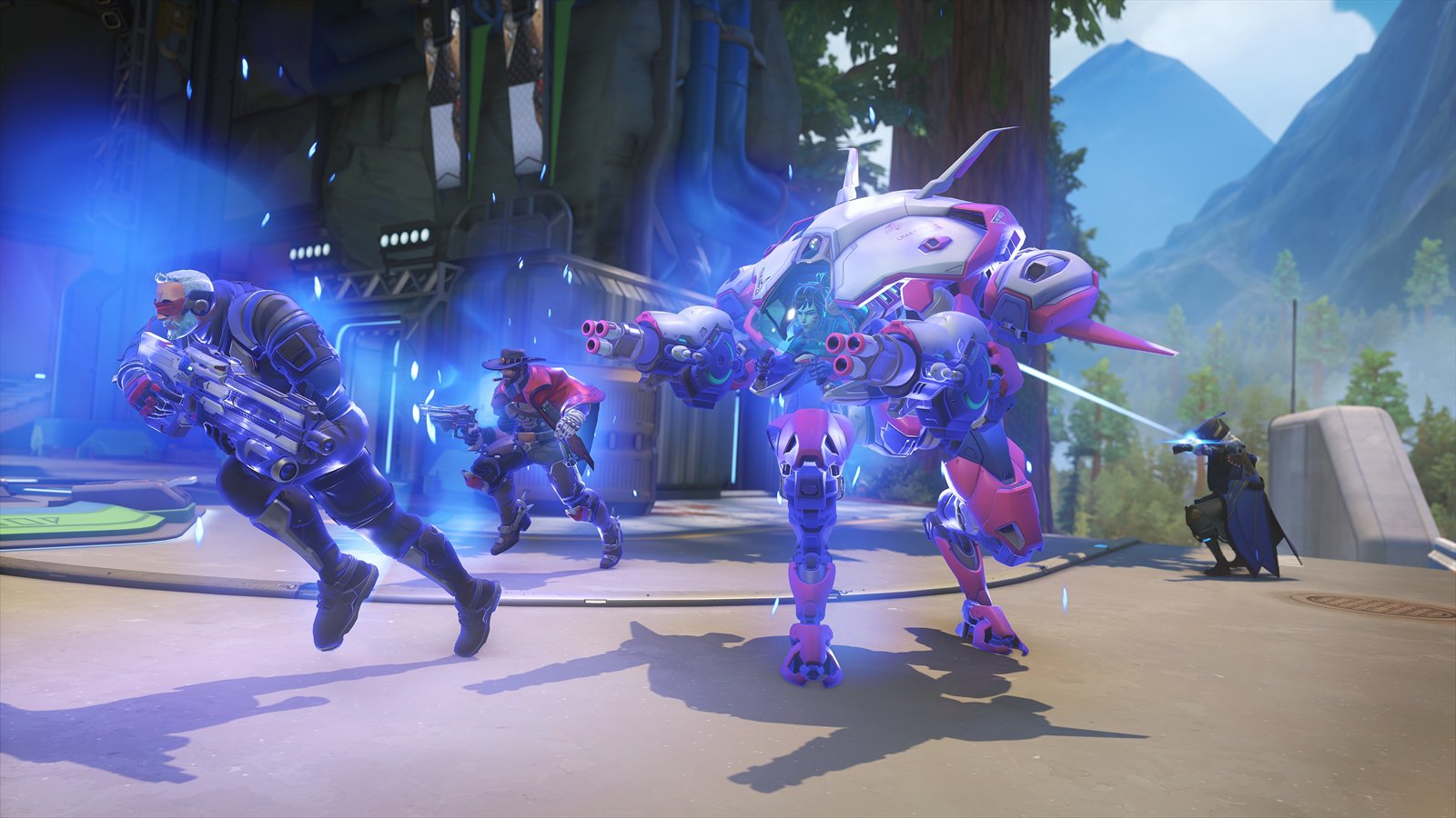 Official Overwatch artwork accompanying New Ways to Play.