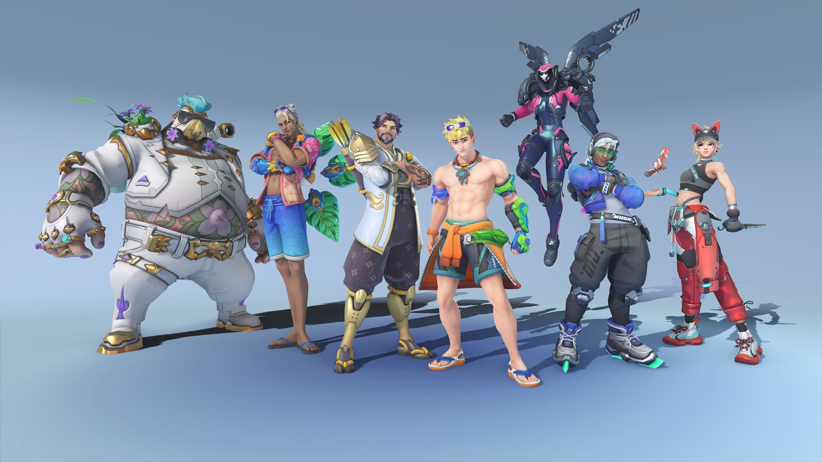 Official Overwatch artwork accompanying Battle Passes.