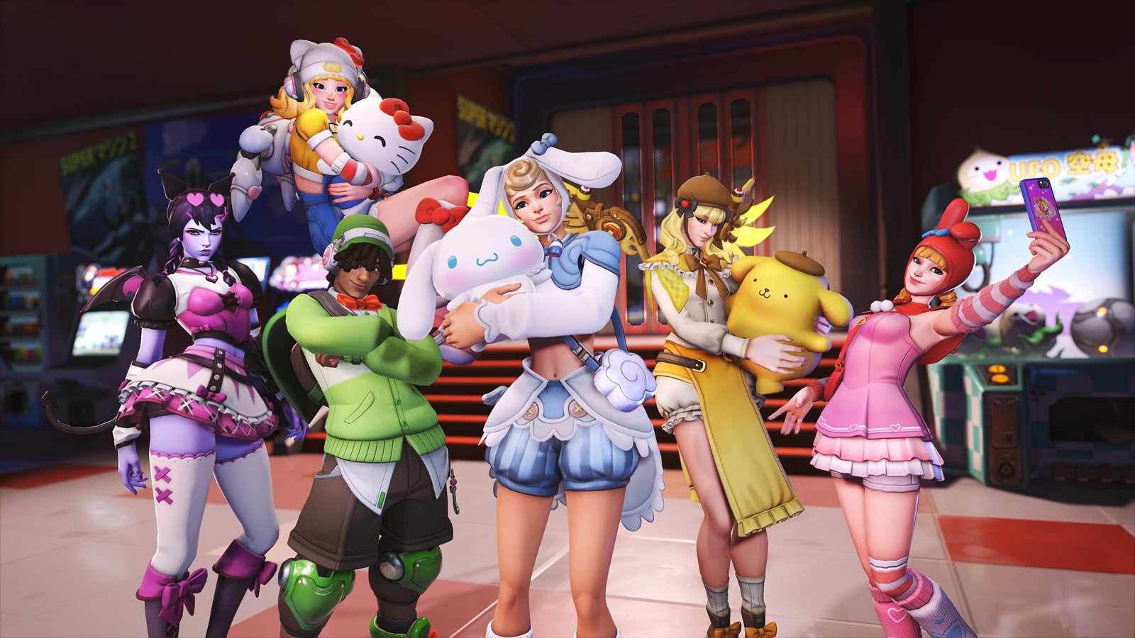 Official Overwatch artwork accompanying COLLABS, AND MYTHICS, AND SKINS…OH MY!.