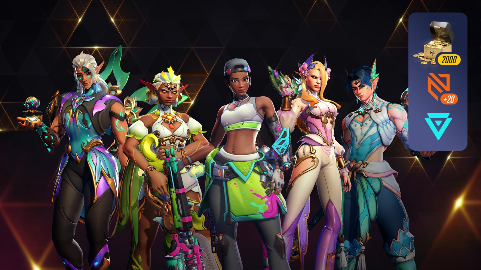 Official Overwatch artwork accompanying Spring Loaded Battle Passes.