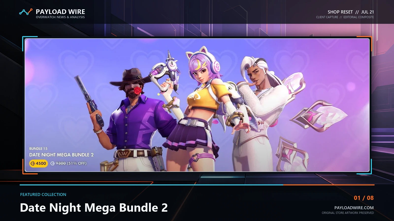 Cassidy, Juno and Lifeweaver in the Overwatch Date Night collection.